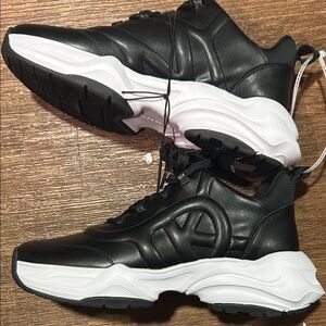 DKNY Black and White Athletic Sneakers